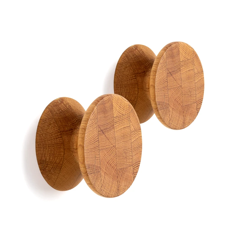 AM.PM Σετ 2 γάντζοι από μασίφ ξύλο δρυ Δ10 εκ.