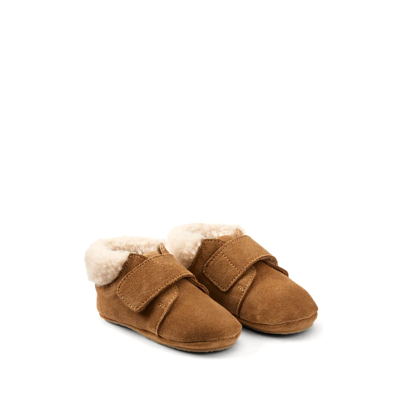 La Redoute Collections Παντόφλες από σουέντ δέρμα με sherpa