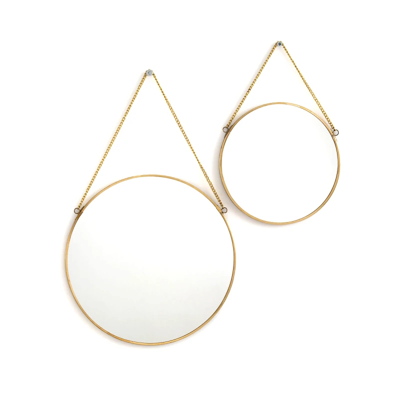 La Redoute Interieurs Σετ 2 στρογγυλοί καθρέφτες από μπρούντζο Δ25cm