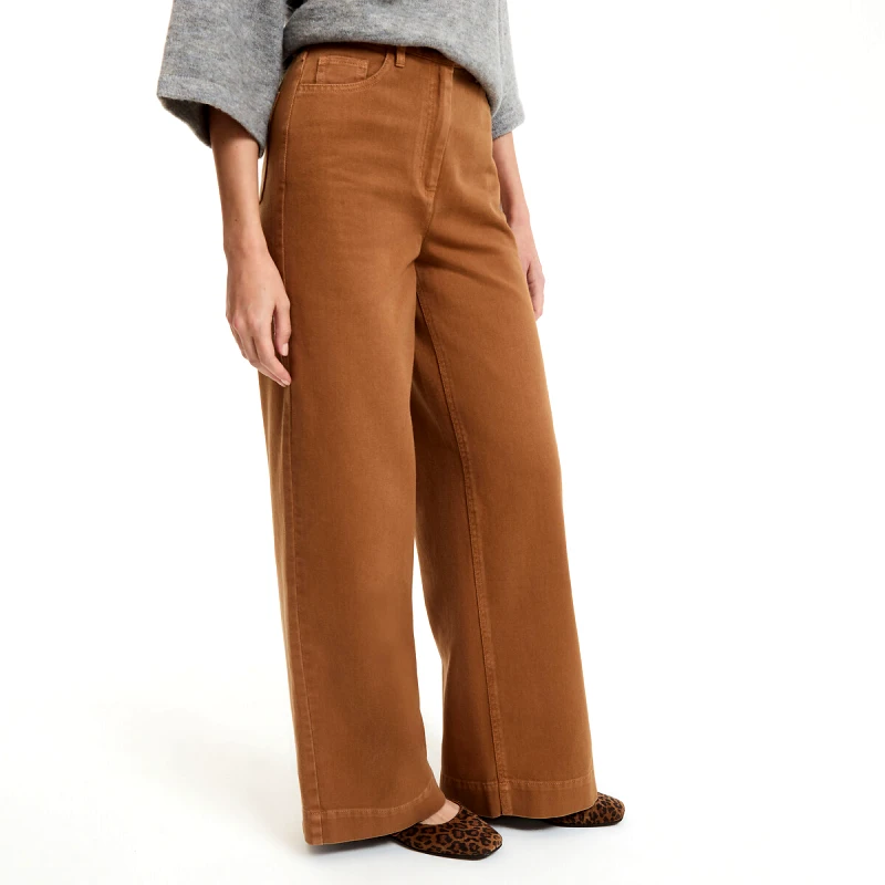 La Redoute Collections Ψηλόμεσο φαρδύ παντελόνι