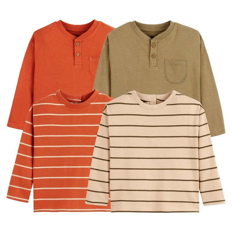 La Redoute Collections Σετ 4 μακρυμάνικες μπλούζες