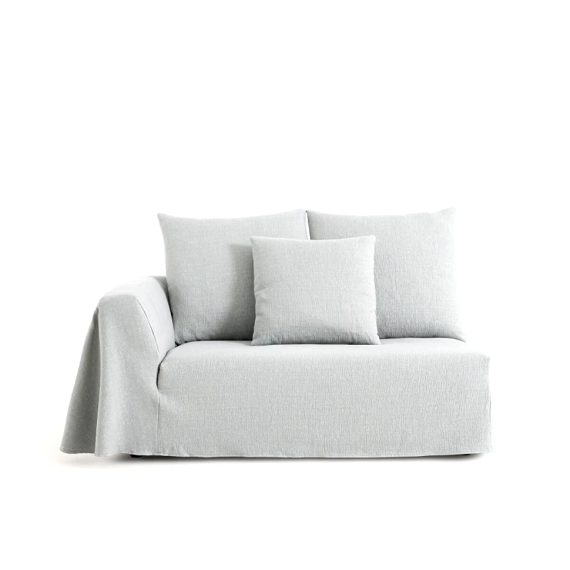 OTTO STUDIO FOR AM.PM Μισός καναπές με ταπετσαρία από βαμβάκι κάνναβη Μ104xΠ153xΥ85cm