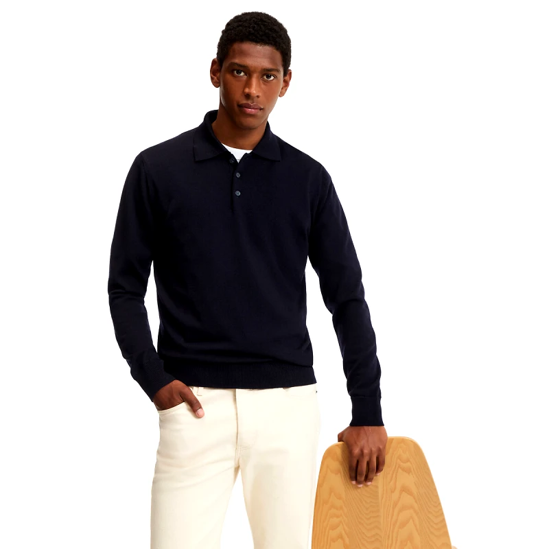 La Redoute Collections Πουλόβερ με λαιμό τύπου polo από μαλλί μερινό
