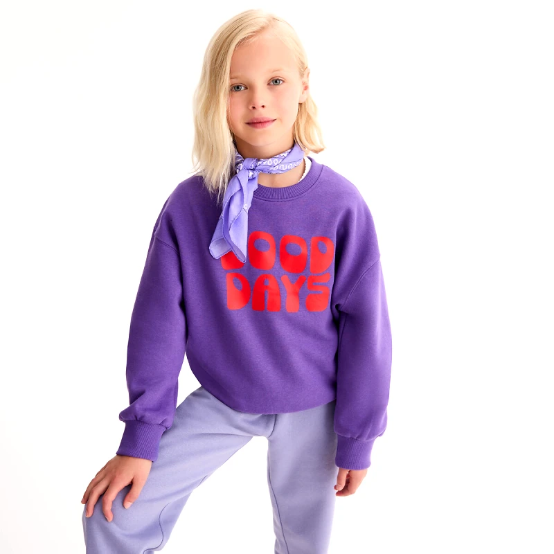 La Redoute Collections Φούτερ με στρογγυλό λαιμό και μήνυμα