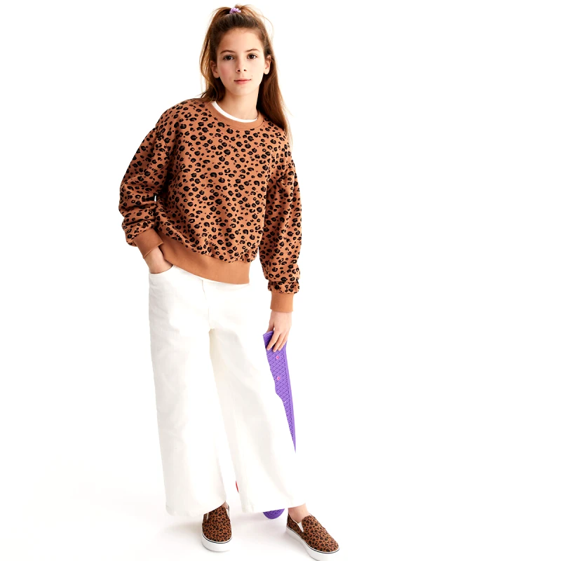 La Redoute Collections Εμπριμέ φούτερ με μοτίβο animal print