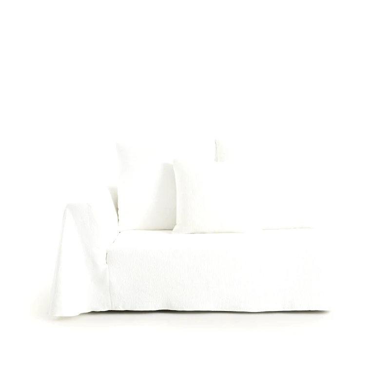 OTTO STUDIO FOR AM.PM Μισός καναπές με ταπετσαρία από βαμβάκι κάνναβη Μ104xΠ153xΥ85cm