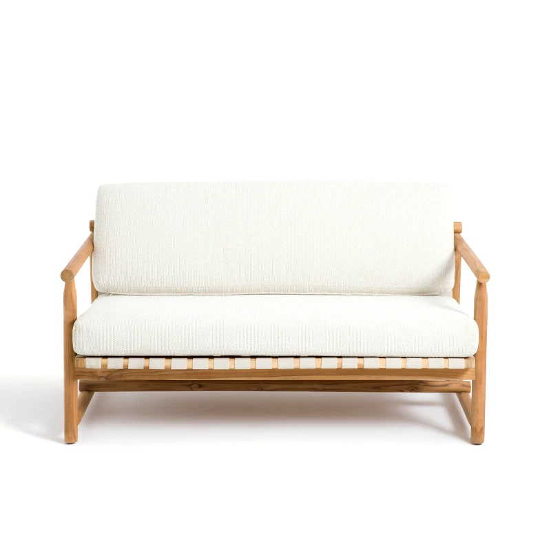 AM.PM Διθέσιος καναπές κήπου από ξύλο teak Μ84xΠ138xΥ71cm
