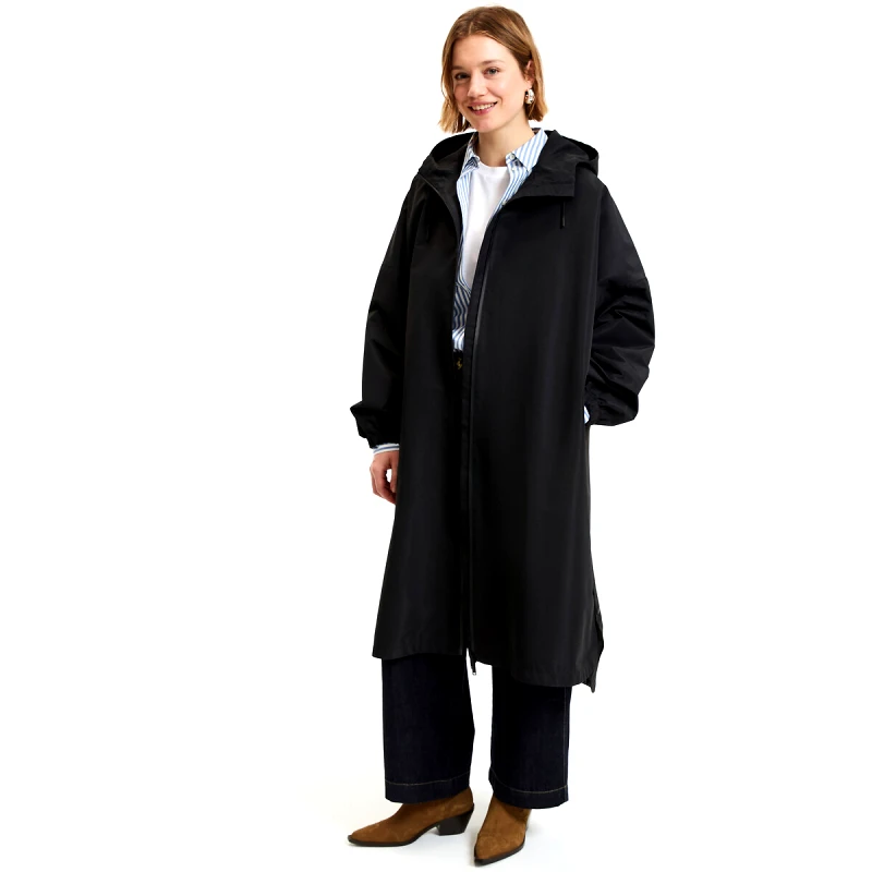 La Redoute Collections Μακρύ αντιανεμικό μπουφάν με κουκούλα