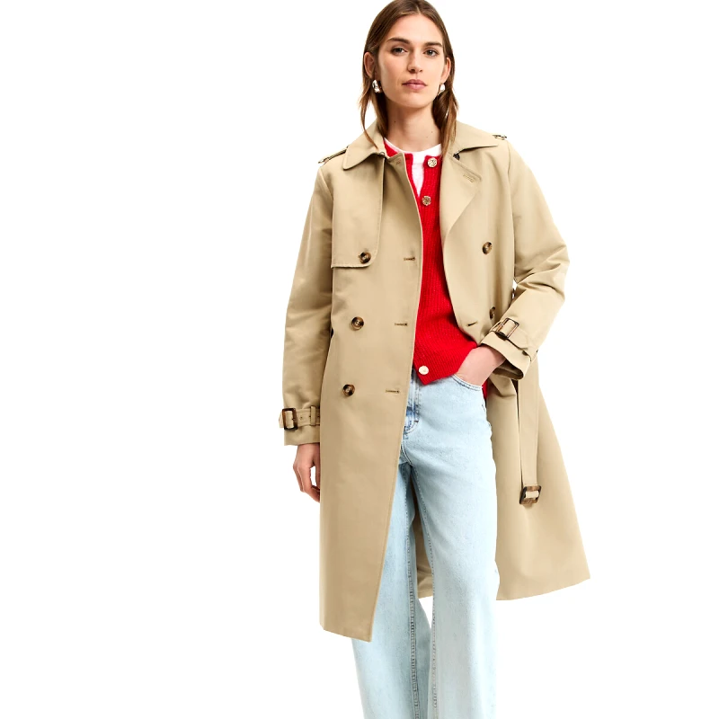 La Redoute Collections Καμπαρντίνα με διπλό κούμπωμα