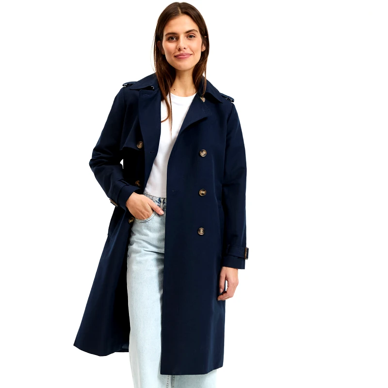 La Redoute Collections Καμπαρντίνα με διπλό κούμπωμα