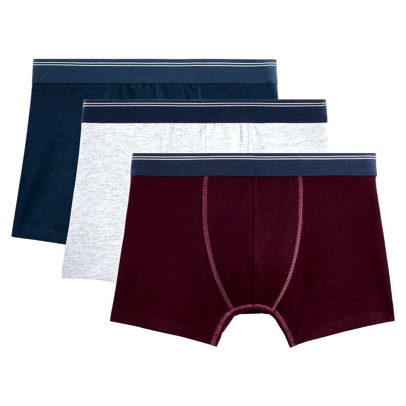 La Redoute Collections Σετ 3 μποξερ από ελαστικό βαμβάκι