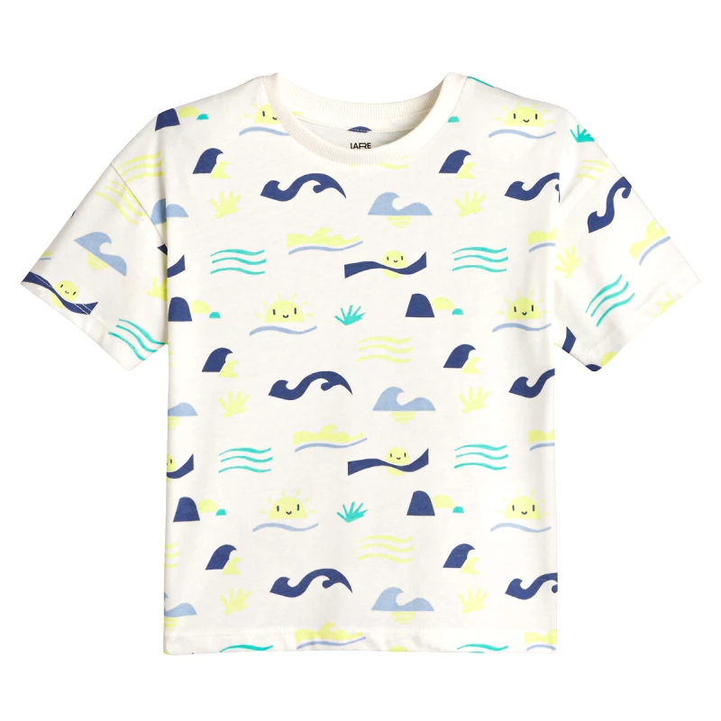 La Redoute Collections Κοντομάνικο T-shirt με μοτίβο κύματα και ήλιους