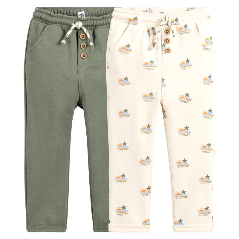 La Redoute Collections Σετ 2 σαλβάρια από εμπριμέ φανέλα