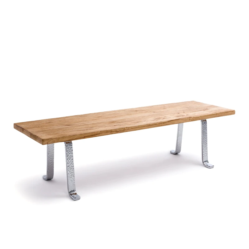 OTTO STUDIO FOR AM.PM Χαμηλό τραπεζάκι από ανακυκλωμένο ξύλο φτελιάς και μέταλλο Μ40xΠ130xΥ35cm