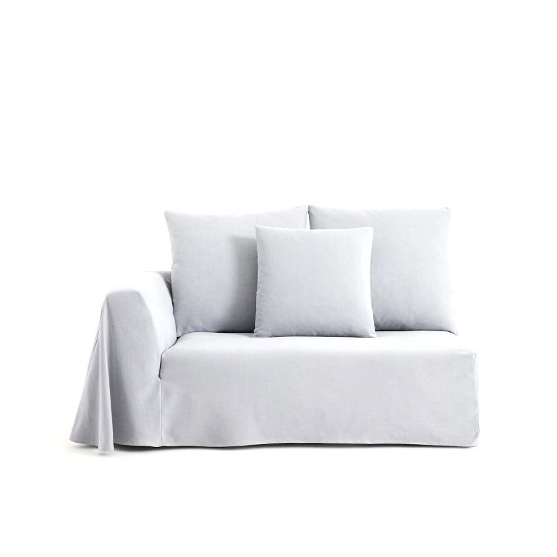 OTTO STUDIO FOR AM.PM Μισός καναπές με ταπετσαρία από βαμβάκι λινό Μ104xΠ153xΥ85cm