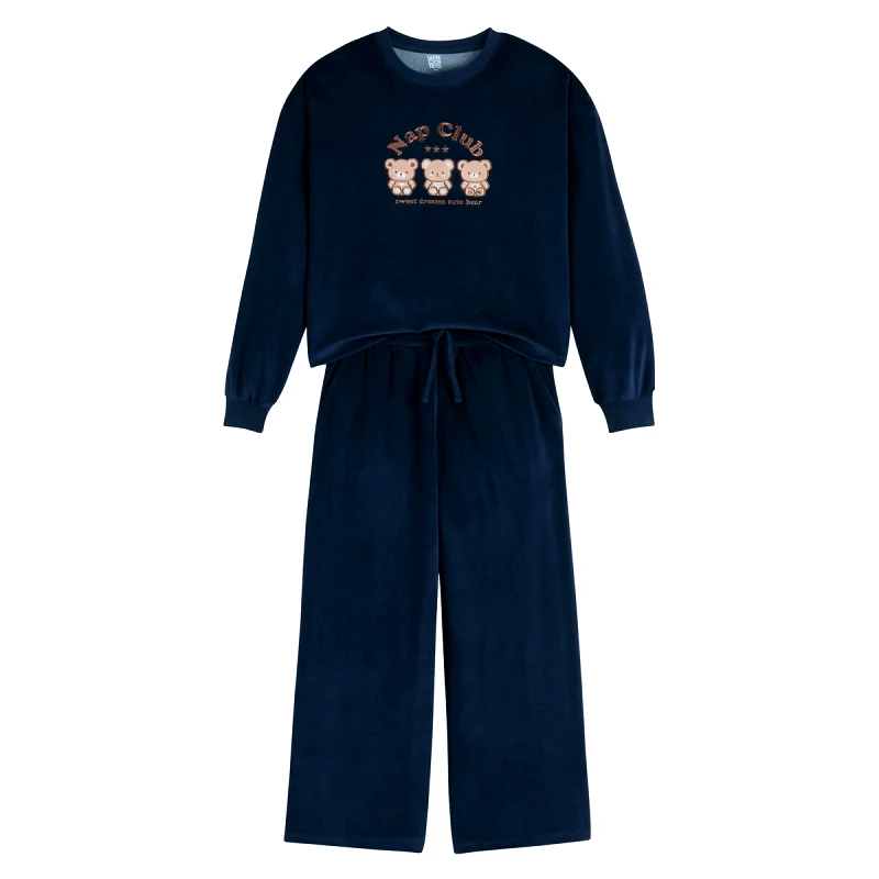 La Redoute Collections Βελουτέ πιτζάμα με μοτίβο αρκουδάκια