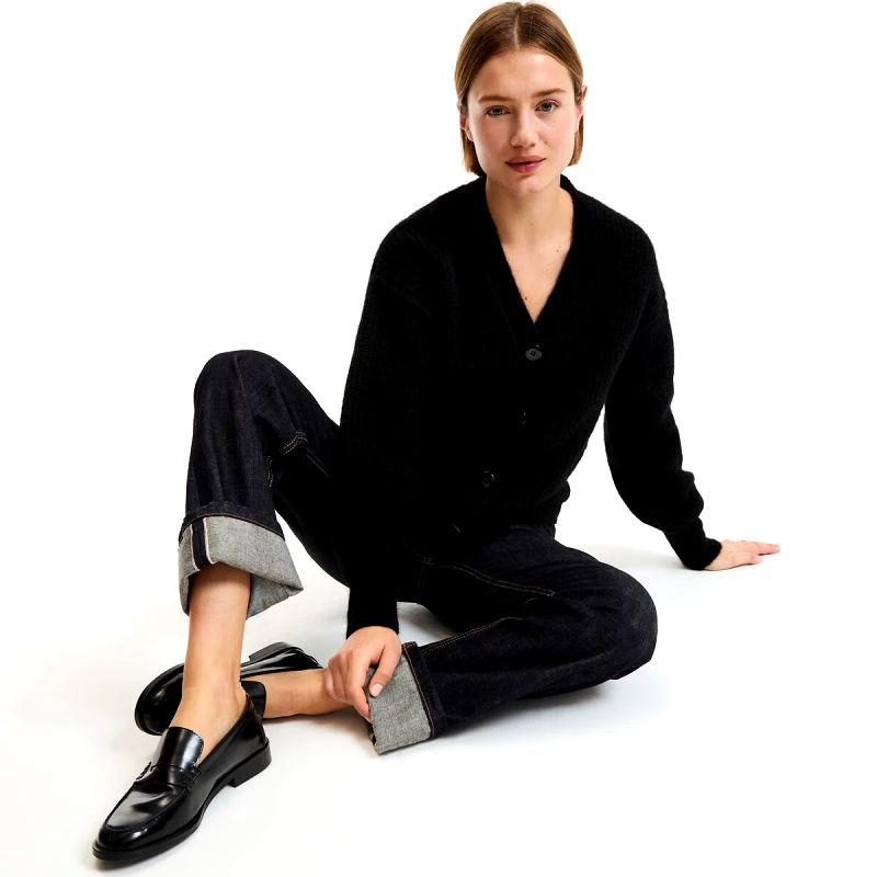 La Redoute Collections Ζακέτα με V και αλπακά στη σύνθεση