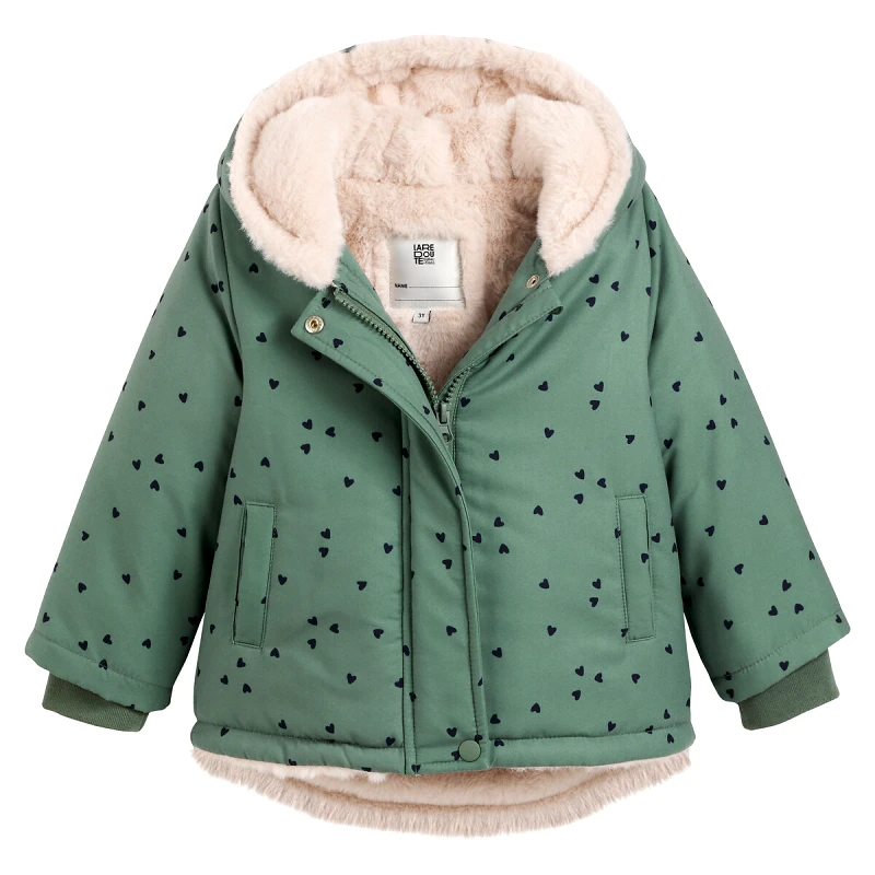 La Redoute Collections Ζεστό παρκά με κουκούλα και γούνινη επένδυση