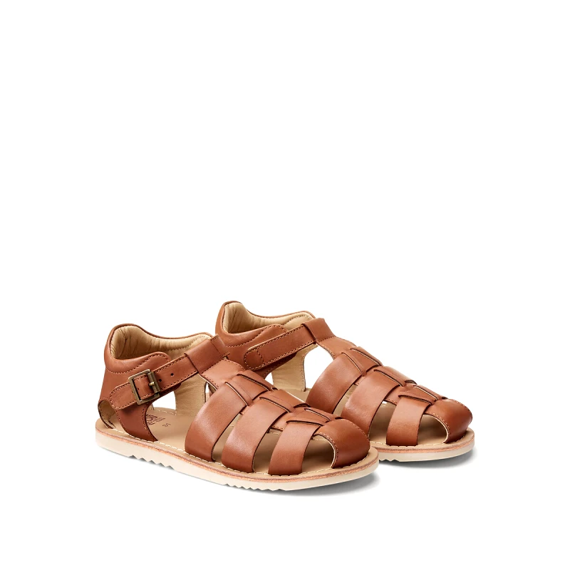 La Redoute Collections Δερμάτινα πέδιλα με κλειστή φτέρνα