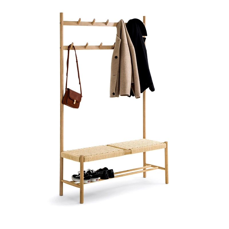 La Redoute Interieurs Βεστιάριο από μασίφ ξύλο δρυ και πλεγμένο σχοινί Μ39xΥ180cm