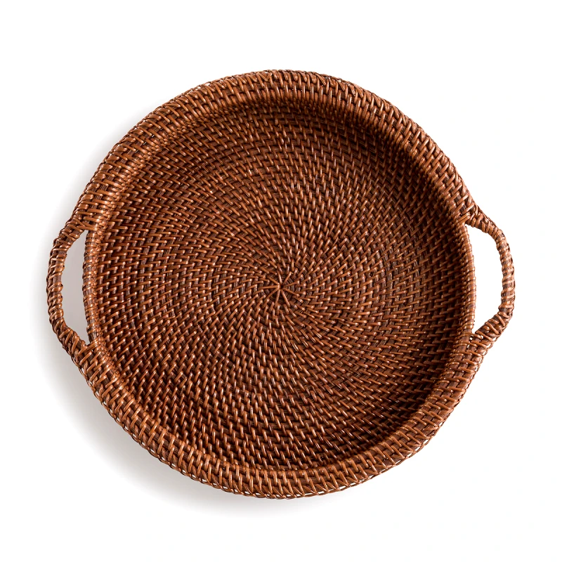 La Redoute Interieurs Στρογγυλός δίσκος από πλεγμένο ρατάν Μ42xΠ42xΥ7cm