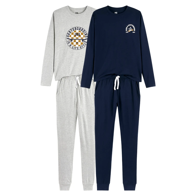 La Redoute Collections Σετ 2 πιτζάμες από βαμβακερό τζέρσεϋ