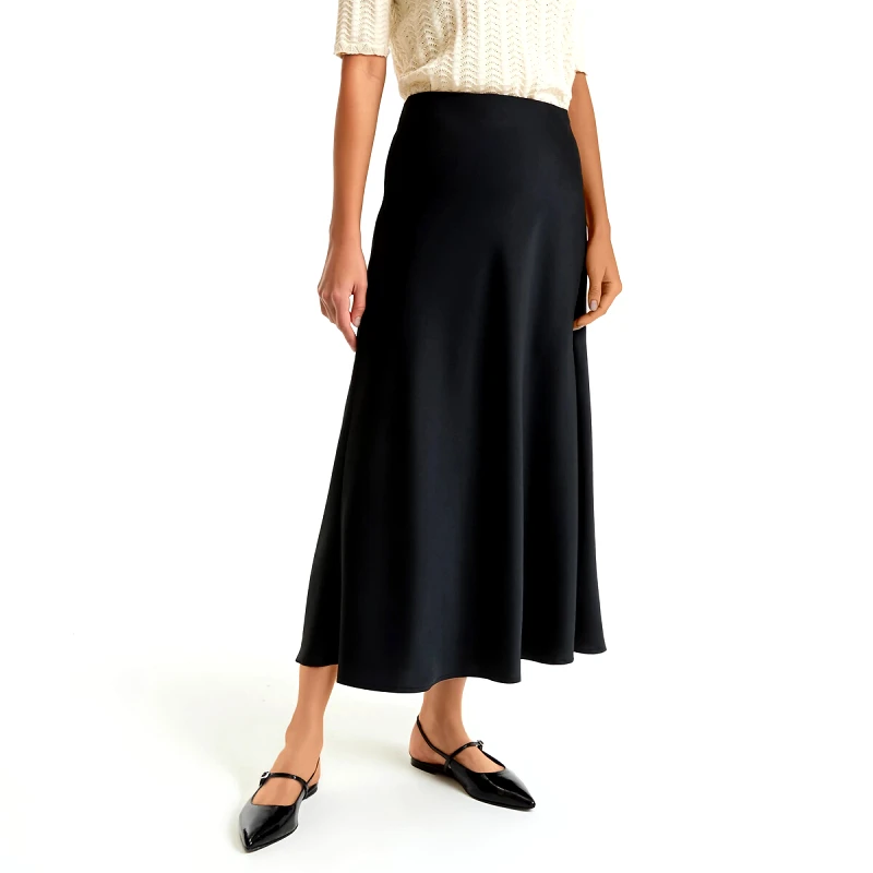 La Redoute Collections Μακριά εβαζέ φούστα από ματ σατέν