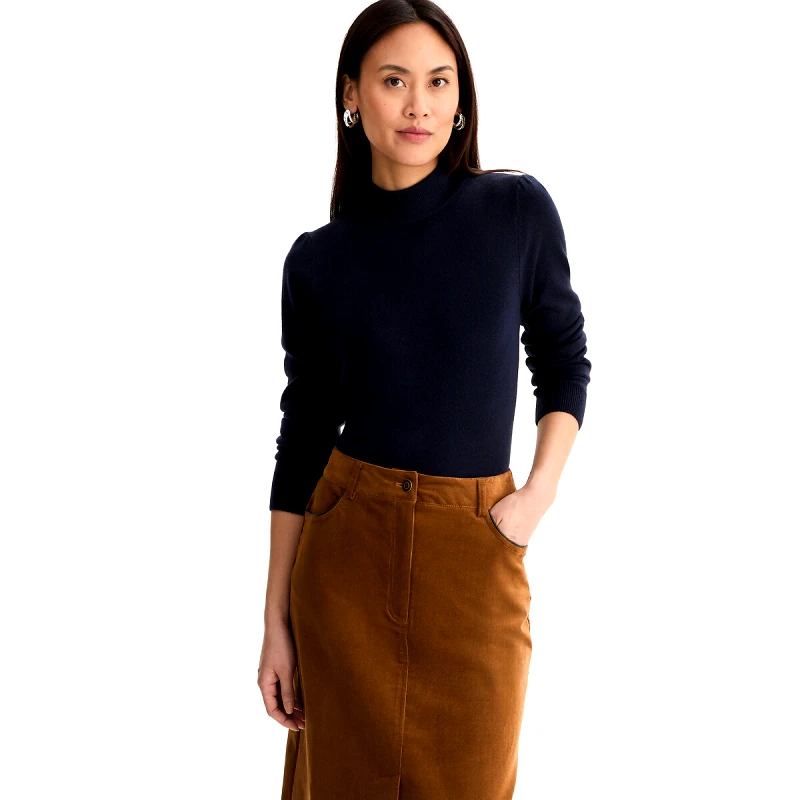 ANNE WEYBURN Πλεκτό με ψηλή λαιμόκοψη και κασμιρένια αίσθηση