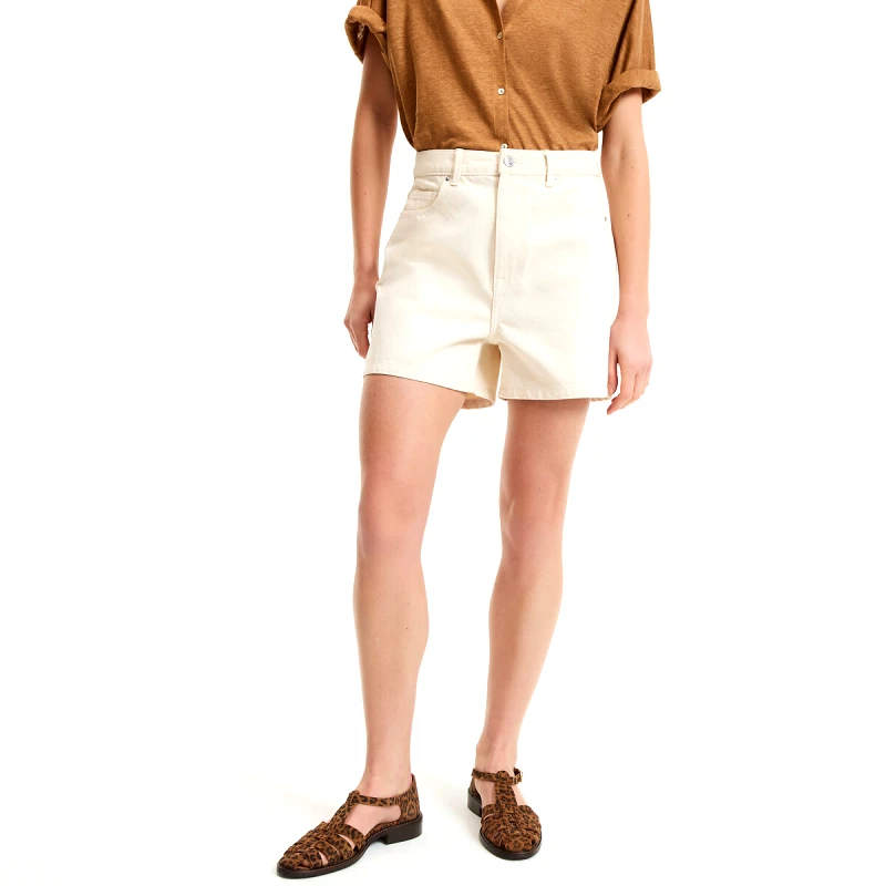 La Redoute Collections Ψηλόμεσο σορτς από ντένιμ