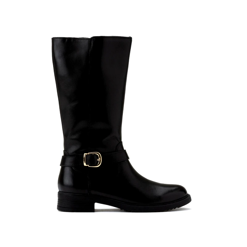La Redoute Collections Δερμάτινες φλατ μπότες