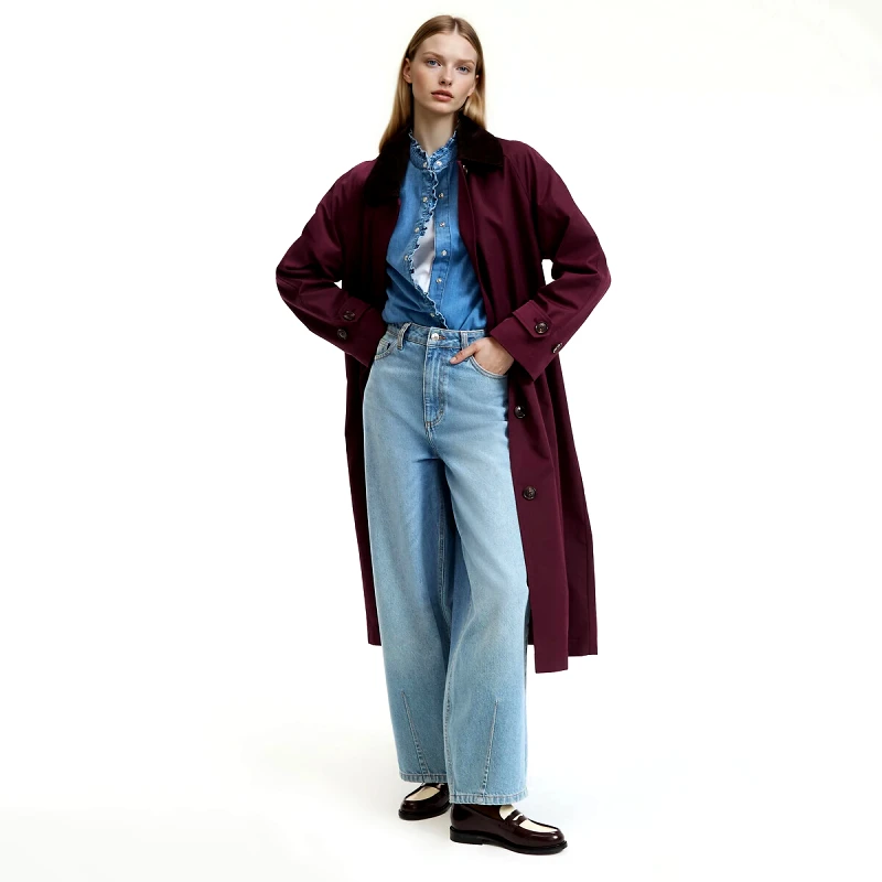 La Redoute Collections Καμπαρντίνα με κουμπωτό κλείσιμο