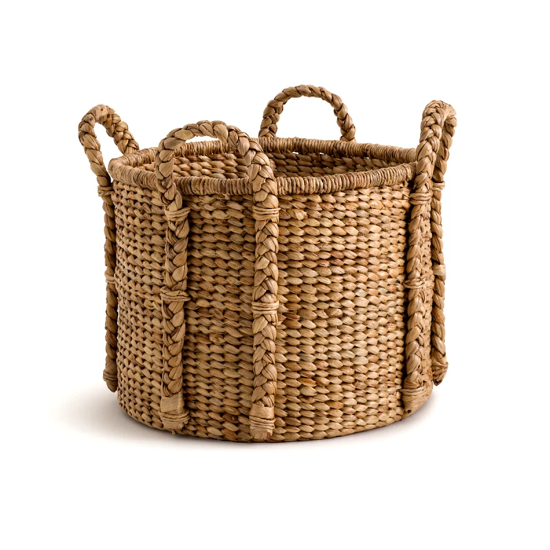 AM.PM Στρογγυλό καλάθι από υάκινθο με 4 χερούλια Μ53xΠ53xΥ51cm