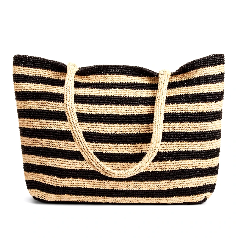 La Redoute Collections Δίχρωμη τσάντα από raphia