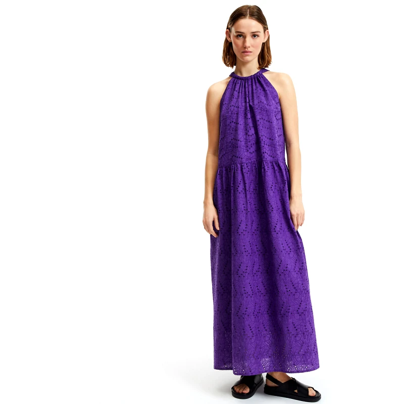 La Redoute Collections Μακρύ φόρεμα χωρίς μανίκια με αγγλική δαντέλα