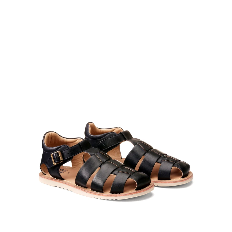 La Redoute Collections Δερμάτινα πέδιλα με κλειστή φτέρνα