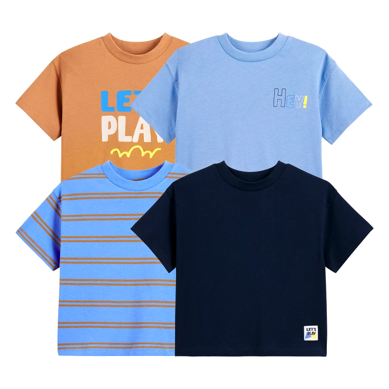 La Redoute Collections Σετ 4 κοντομάνικα μπλουζάκια με στρογγυλή λαιμόκοψη