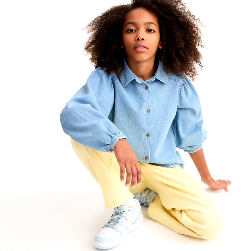 La Redoute Collections Μπλούζα με μακριά μανίκια από denim