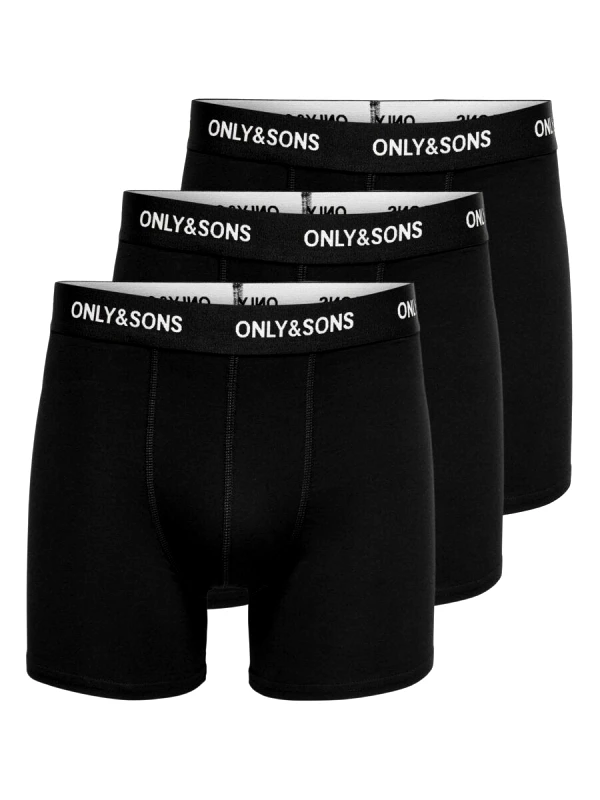 Only and Sons Only and Sons Fitz Ανδρικά Boxer 3-Pack 22023854 Μαύρο