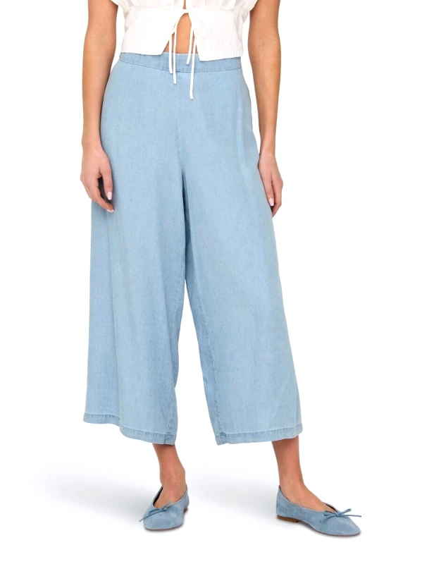 Only Only Charis Γυναικείο Παντελόνι Culotte 15337936 Ανοιχτό Μπλέ