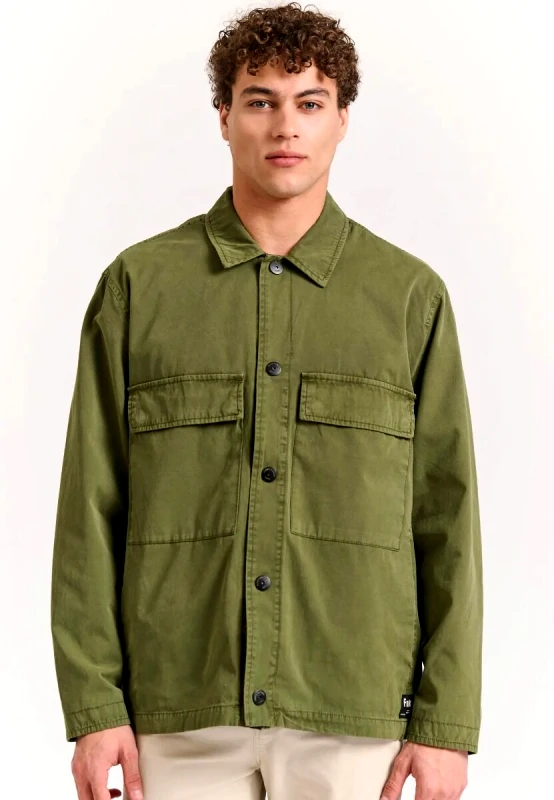 Funky Buddha Funky Buddha Ανδρικό Garment Dyed Lightweight Μπουφάν FBM011-003-01 Χακί