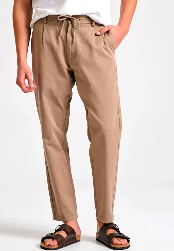 Funky Buddha Funky Buddha Ανδρικό Comfort fit chino παντελόνι FBM011-014-02 Μπέζ