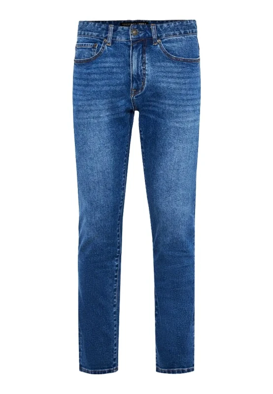 Funky Buddha Funky Buddha Ανδρικό Slim Tapered Fit Jean FBM011-070-02 Μπλέ