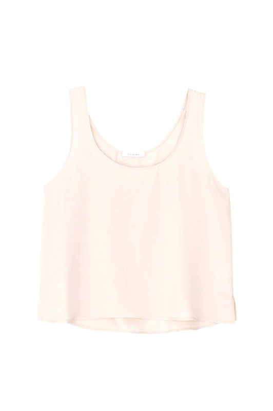 Philosophy Philosophy Γυναικείo Satin Fine Αμάνικο Cropped Top BL1933 Κρέμ