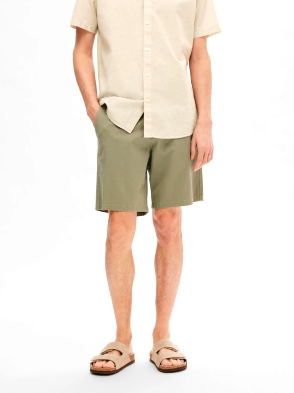 Selected Selected Ανδρική Chino Βερμούδα 16092256 Vetiver Μπέζ
