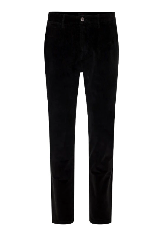 Funky Buddha Funky Buddha Ανδρικό Κοτλέ Chino Παντελόνι FBM010-015-02 Μαύρο