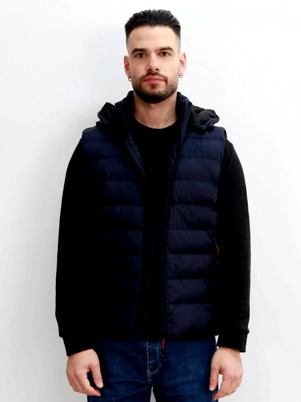 VCODE Ανδρικό Puffer Γιλέκο Jacket Σκούρο Μπλέ φωτογραφία