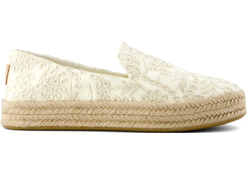 TOMS TOMS Γυναικεία Botanical Eyelet Carolina Espandrilles 10021854 Natural