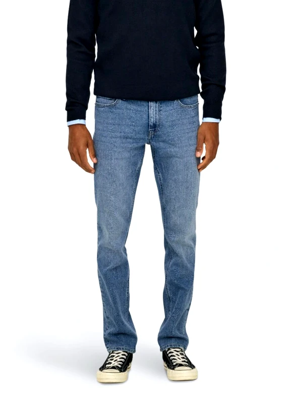 Only and Sons Only and Sons Loom Slim Regular Fit Jeans 22032529 Ανοιχτό Μπλέ