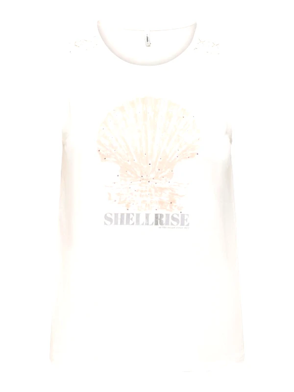 Only Only Free Life Αμάνικο Top 15349976 Λευκό