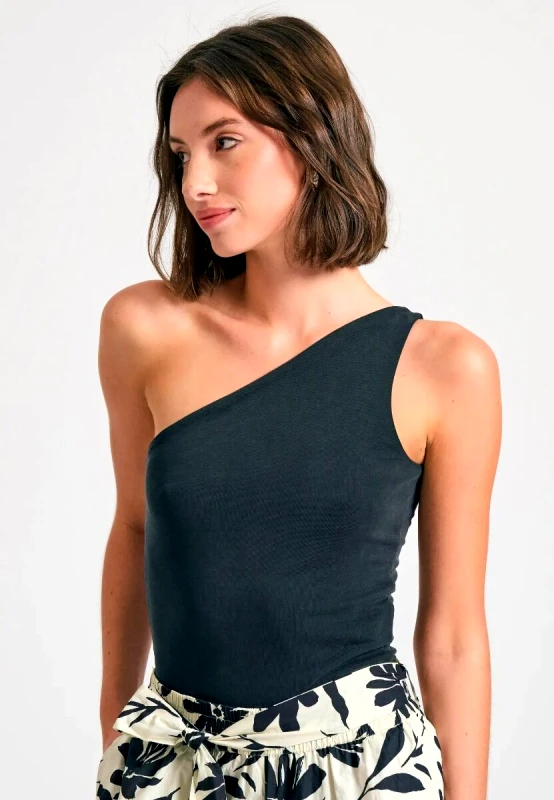 Funky Buddha Funky Buddha Γυναικείο Off Shoulder Κορμάκι FBL011-108-17 Μαύρο